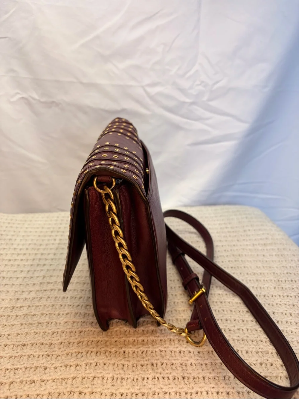 Michael Kors Burgundy Leather Crossbody